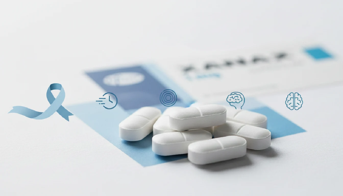 Anxiety relief medication pills closeup