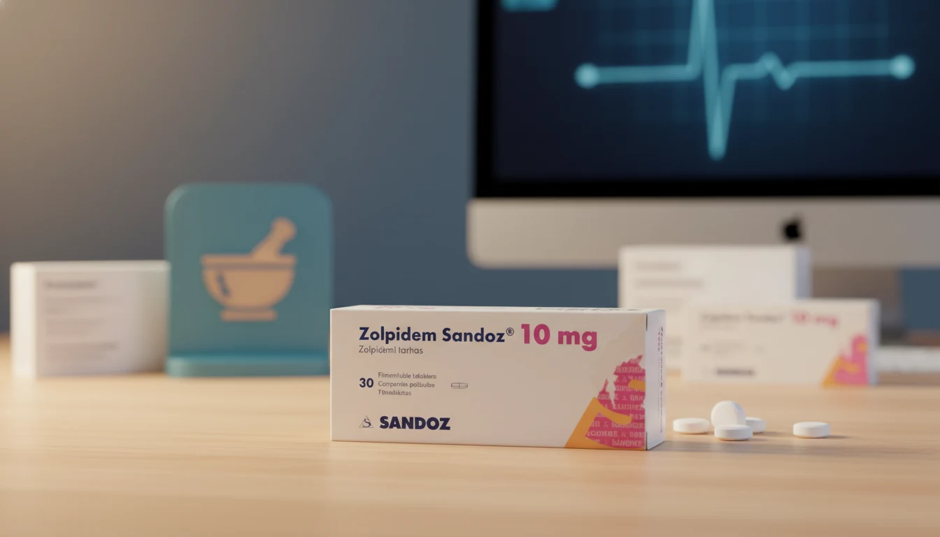 Zolpidem packaging and tablets view