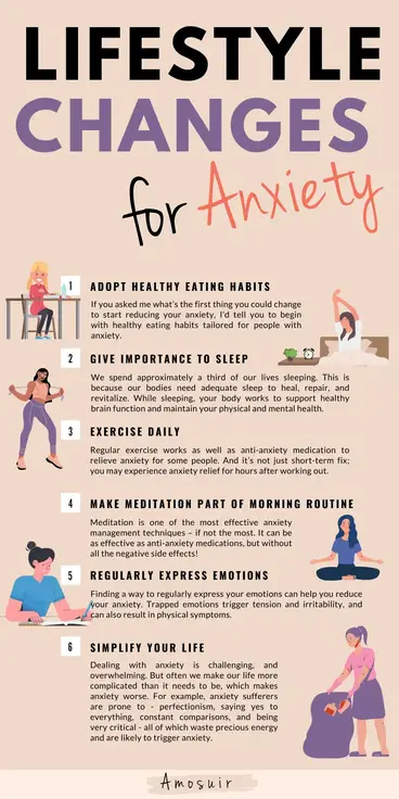 What lifestyle changes can help with anxiety?