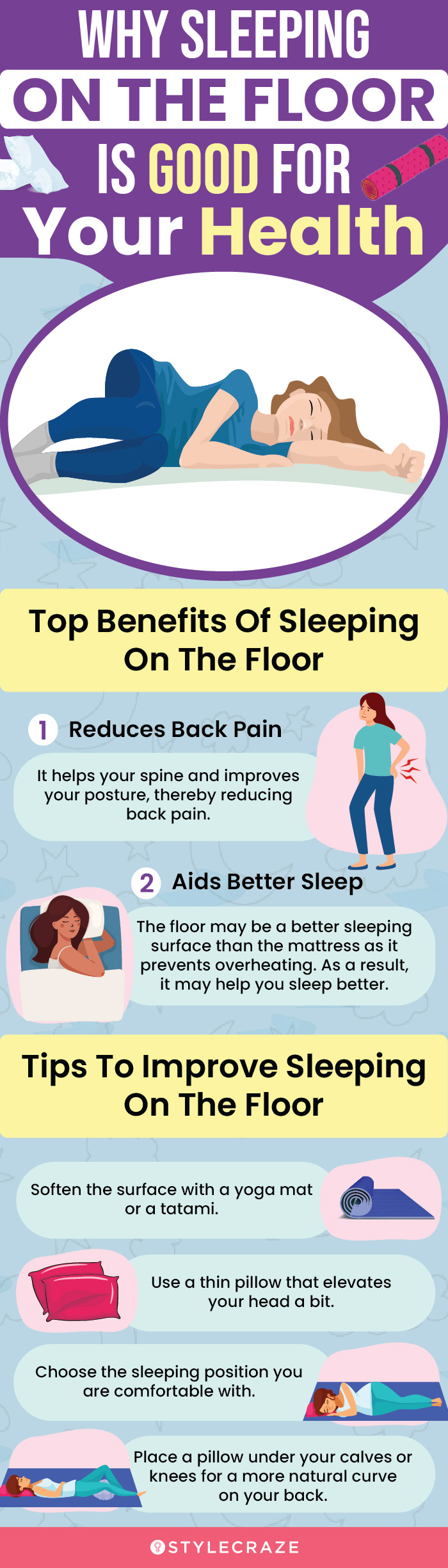 is sleeping on the floor good for your back?