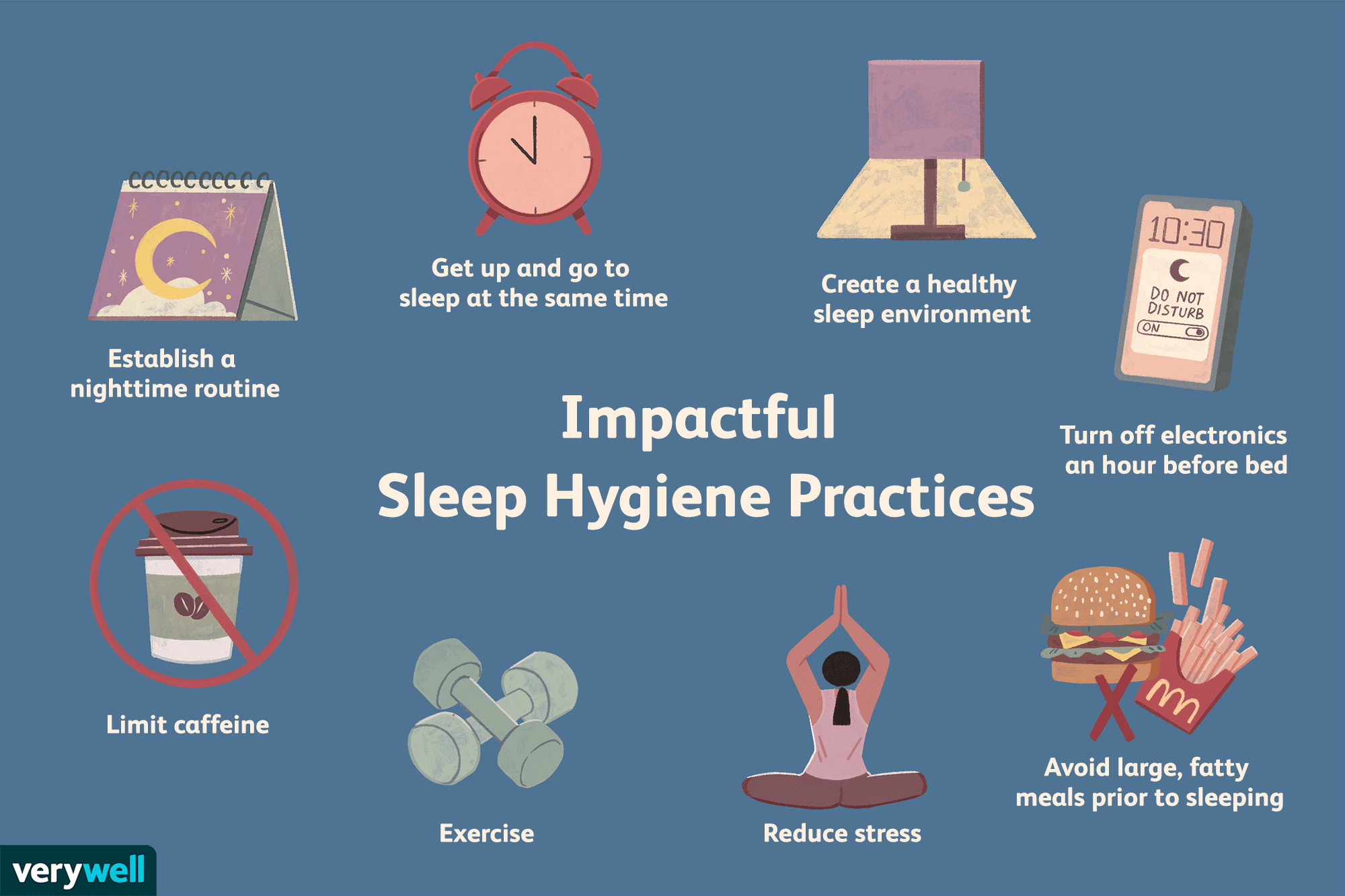 What are the common sleep hygiene practices?