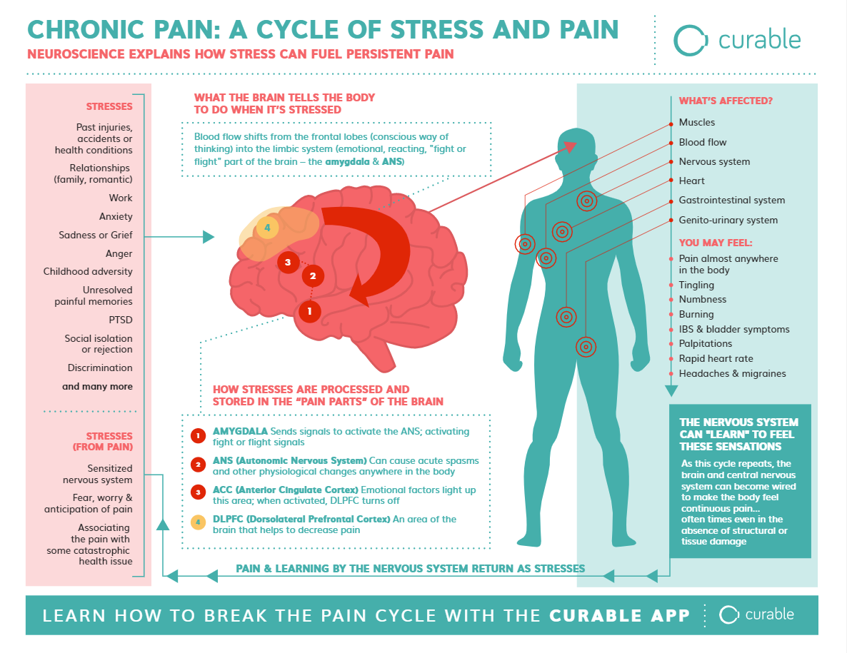 Is there a link between stress and pain relief?