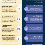 Tips for improving sleep quality through a schedule infographic