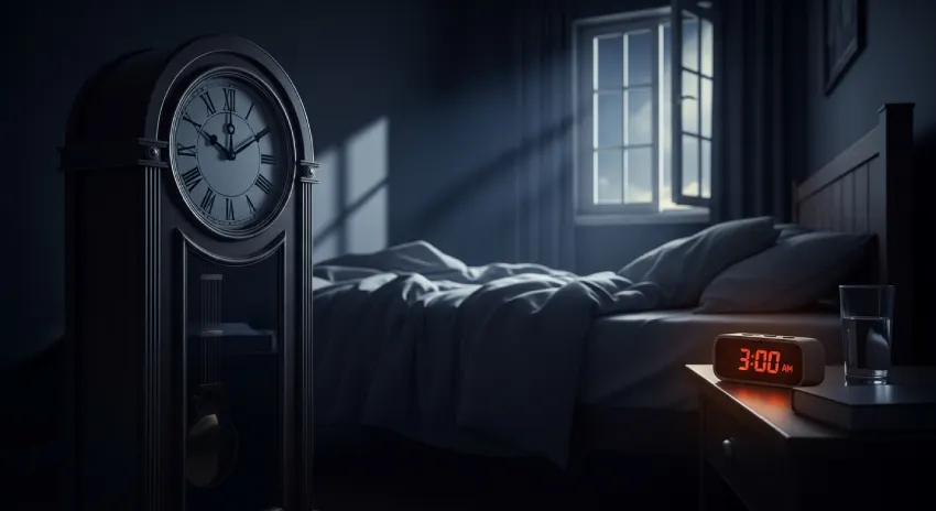 person struggling with sleepless nights