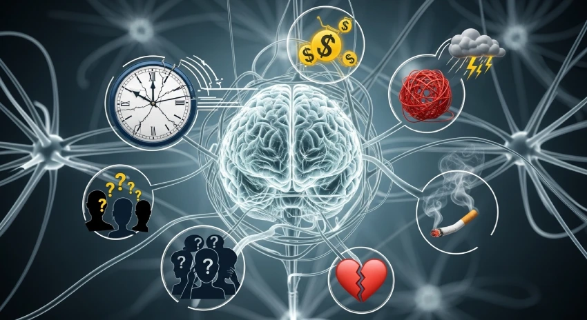 Causes of anxiety explained visually