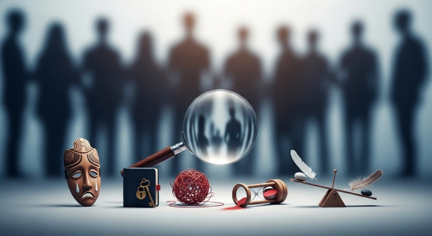 person feeling anxious in crowd