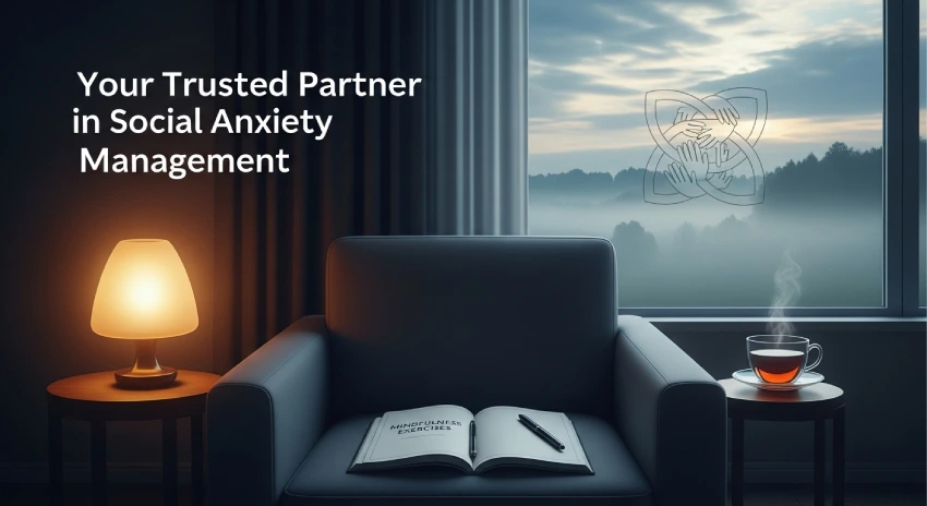 woman avoiding social interaction scene